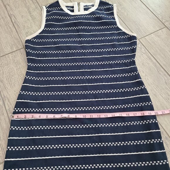 Tommy Hilfiger sleeveless knit dress navy white striped size womens large - Picture 8 of 12